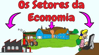 Os Setores da Economia  Primário Secundário e Terciário  Geografia [upl. by Carlin]