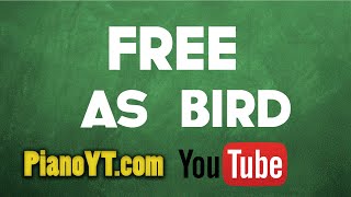 Free as a bird  The Beatles Piano Tutorial  PianoYTcom [upl. by Eniamsaj]