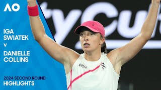 Iga Swiatek v Danielle Collins Highlights  Australian Open 2024 Second Round [upl. by Noffihc]