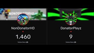 Subscriber Wars  NonDonatorHD Vs DonatorPlayzz [upl. by Simaj]