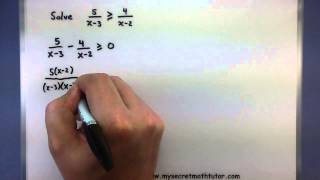 PreCalculus  Solving rational inequalities [upl. by Ellessig]