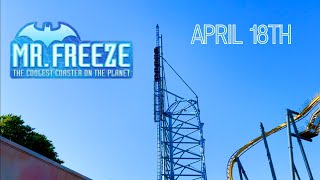 MR FREEZE Dual View POV Forwards and Reverse  Six Flags Over Texas [upl. by Ada]