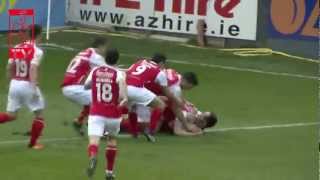 Goal Chris Forrester 1st vs Shamrock Rovers 06042012 [upl. by Nehgaem]