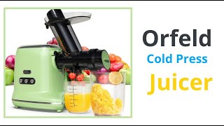 Orfeld Cold Press Juicer Machines  Orfeld Cold Press Juicer Review [upl. by Basso25]