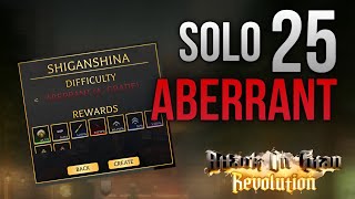 AOTR Solo Aberrant Mode 25 TimesUPD1 Attack on Titan Revolution [upl. by Llerdnad]