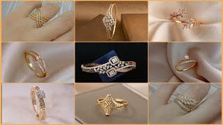 Elegant amp Simple Gold Ring Design Gold Finger Ring Designs Finger Ring Designs for FemaleWomen [upl. by Otir92]