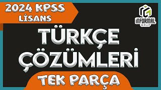 2024 KPSS Lisans Türkçe Soruları ve Çözümleri  Tüm Sorular [upl. by Justus]