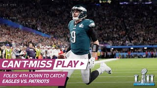 Nick Foles Catches TD Pass on INSANE 4th Down Trick Play  CantMiss Play  Super Bowl LII [upl. by Akenahc]