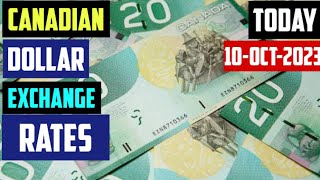 CANADIAN Dollar Currency Exchange Rates TODAY 10 October 2023 Latest Forex USDCAD [upl. by Grenville738]