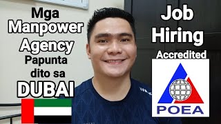 MGA MANPOWER AGENCY SA PILIPINAS NA PWEDE NIYONG APPLYAN PAPUNTA SA DUBAI UAE  POEA ACCREDITED [upl. by Farand]