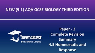 Homeostasis and Response Whole topic Revision in 45 min AQA GCSE Biology Paper 2 [upl. by Negrom]