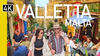 Valletta Malta 4K Walking Tour  What’s it REALLY Like [upl. by Letnohc200]