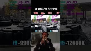 i9 9900k vs i5 12600k pc cpu gamingpc technology fyp [upl. by Ettenil]