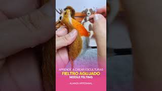 Talleres y tutoriales de fieltro agujado Chile Argentina Perú Colombia México España aprende felting [upl. by Egbert]