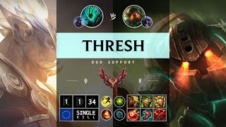 Thresh Support vs Nautilus  EUW Grandmaster Patch 1415 [upl. by Avik]