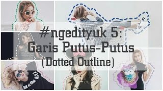 Cara Edit Foto Membuat Garis PutusPutus Dotted Outline di Sekeliling Tubuh ala Awkarin PicsArt [upl. by Ahsar]