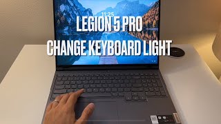 Lenovo Legion 5 Pro Change Keyboard RGB Light Fn  Spacebar Lenovo Vantage app [upl. by Darice]