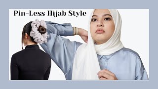 1 Minute Pinless Hijab Tutorial Quick amp Easy [upl. by Amhser]