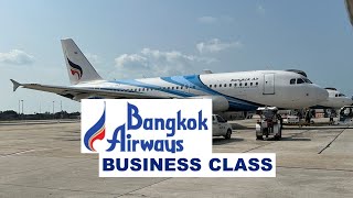 BANGKOK AIRWAYS  Blue Ribbon Business Class  Bangkok to Koh Samui Airbus A319 [upl. by Ramak388]