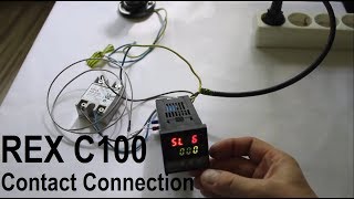 PID REX C100 temperature controller contact connection [upl. by Eugeniusz]