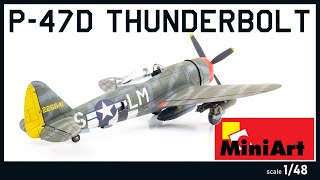 The All New MiniArt 148 P47D Thunderbolt Full Build Review [upl. by Aprilette]