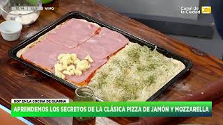 Como Hacer Pizza de Jamón y Champiñones Caprichosa  Recetas de Pizza Casera [upl. by Alahcim]