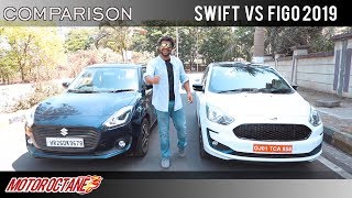 Maruti Swift 2019 vs Ford Figo blu Comparison  Hindi  MotorOctane [upl. by Okika]