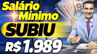 ATENÇÃO AUMENTO no SALÁRIO MÍNIMO para R 1989 VEJA quem tem DIREITO [upl. by Idnarb]