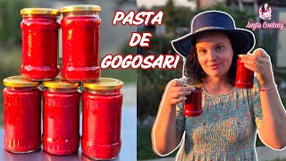 PASTA DE GOGOSARI🫑Ardei cu doar 3 Ingrediente  Fără Conservanți Ideală pentru Mâncăruri Savuroase😍 [upl. by Atikihs]