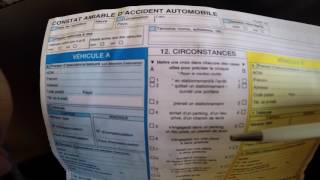 Comment remplir le constat daccident [upl. by Aneryc262]