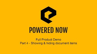 Part 4 Showing amp Hiding Documents items Powered Now Webinar 2019 [upl. by Wales]