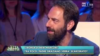 Lironia di Neri Marcorè  La Vita in Diretta 18052015 [upl. by Hewitt874]