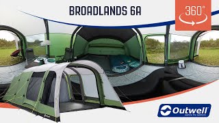 Outwell Broadlands 6A Air Tent  360 video 2019 [upl. by Dasa]