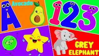 Preschool Learning Videos for 3 Year Olds  Best Learn ABC 123 Colors amp Shapes  3 Years Learning [upl. by Animlehliw]