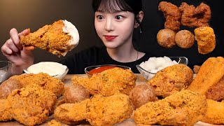 SUB단짠바삭 bhc 뿌링클 치킨 먹방🍗치즈볼 닭목살튀김 뿌링핫도그까지 꿀조합 리얼사운드 Chicken Mukbang Asmr [upl. by Ggerc]