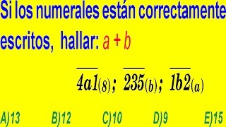 SISTEMAS DE NUMERACIÓN  NUMERALES CORRECTAMENTE ESCRITOS  EJERCICIO RESUELTO [upl. by Ymorej620]