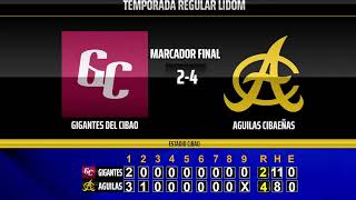 GIGANTES DEL CIBAO PIERDE CONTRA AGUILAS CIBAEÑAS  NUMEROS FINALES [upl. by Nalani]