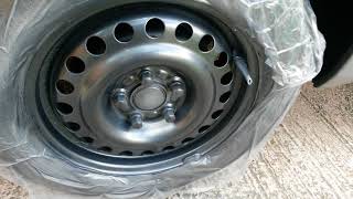 Spray Painting Steel Wheels Transit Connect [upl. by Le72]