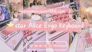 KEYBOARD TYPING ASMR  creamy thock tippy tappy  staralice ergonomic customized pink Keyboard [upl. by Yldarb]