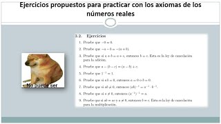 6 Ejercicios propuestos para practicar con los axiomas de los números reales [upl. by Hurty441]