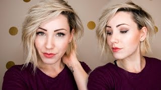 HOW TO STYLE SHORT HAIR  Curly Hair Tutorial [upl. by Alema]