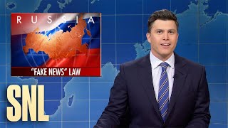 Weekend Update Russia’s Fake News Law DeSantis Calls Disney a quotWoke Corporationquot  SNL [upl. by Rickart]