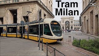 Tram Milan  Rete tranviaria di Milano  ATM  Italia  Italy [upl. by Estella]