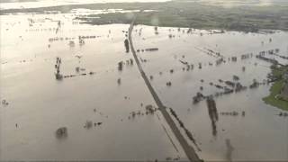 UK floods Somerset flood zone  video [upl. by Nnahgiel148]