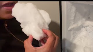 LARGE HUMIDIFIER CHUNKS  NO SCRAPPING  NO SPOON  asmr asmrice freezer [upl. by Nivrek]