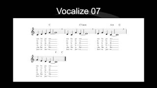 VOCALIZE 07 EXERCÍCIO DE CANTO E TÉCNICA VOCAL [upl. by Aldarcie]