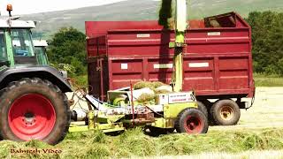 Silage 22  Claas 75 Trailed Forage Harvester and On The Pit with Valtra [upl. by Nerot]