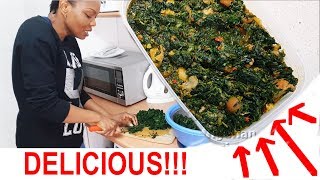 Cook with me Delicious Vegetable Soup with Alternative Ugu and Water leaves  Flo Chinyere [upl. by Akere343]