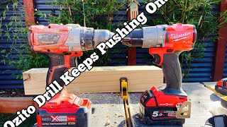 Brushless Ozito Einhell Drill Driver vs Milwaukee M18 hammer drill comparison [upl. by Torp]