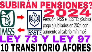 🙏CUÁNTO SUBIRÁ IMSS ISSSTE PENSIONADOS Y JUBILADOS 2024 UMASALARIO MÍNIMO 🚨 [upl. by Leund]